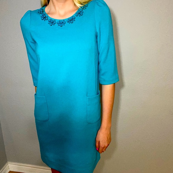 kate spade Dresses & Skirts - Kate Spade Blue Turquoise Jewel Dress